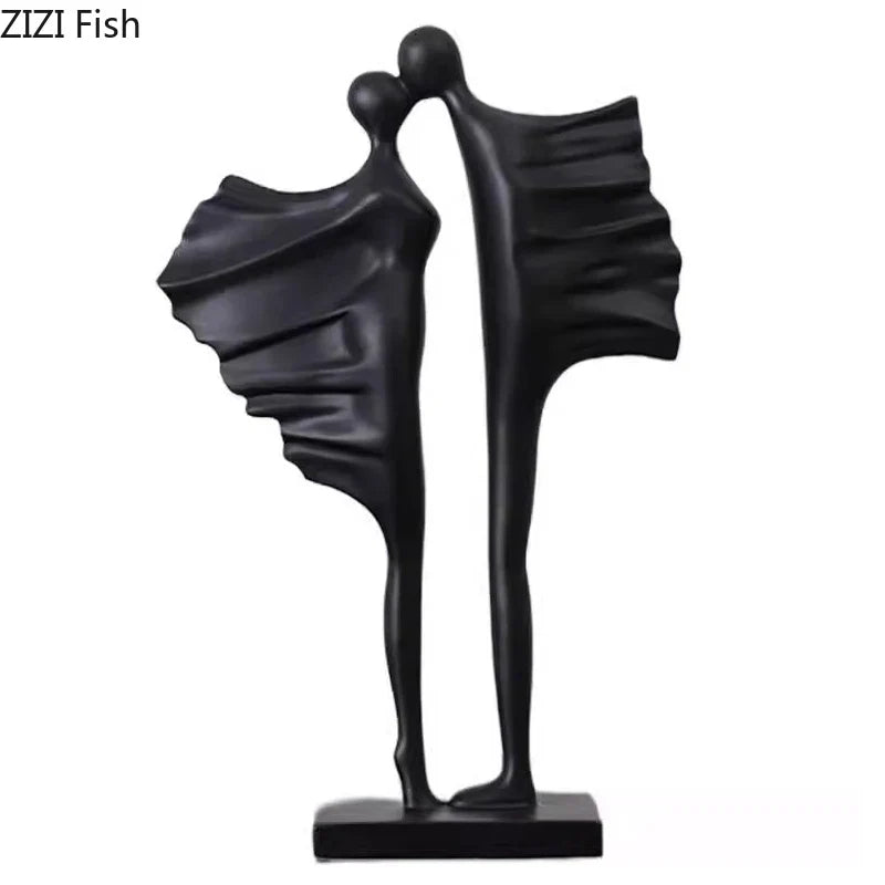 DecorBites™ Abstract Lovers Resin Sculpture Modern Decor Ornaments - Couple Figures Statue