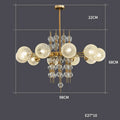 DecorBites™ Gold Chrome Bubble Ceiling Chandelier: 2025 Trend Hanging Lamps for Living Room