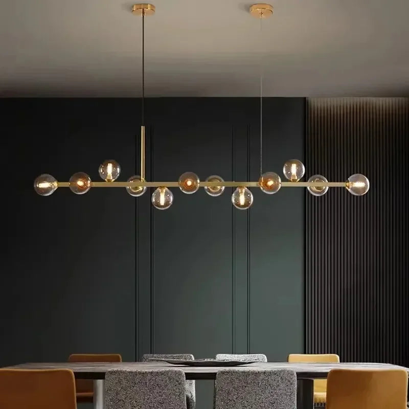 DecorBites™ Glass Ball LED Pendant Lights for Home Dining Kitchen Island Chandelier