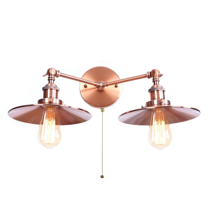 DecorBites™ Dual Head Pink LED Wall Light for Bedroom Decor & Hotel Industrial Style
