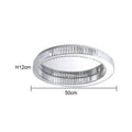 DecorBites™ Crystal Circle Ceiling Chandelier: Modern LED Indoor Lighting for Living Room, Bedroom & Study