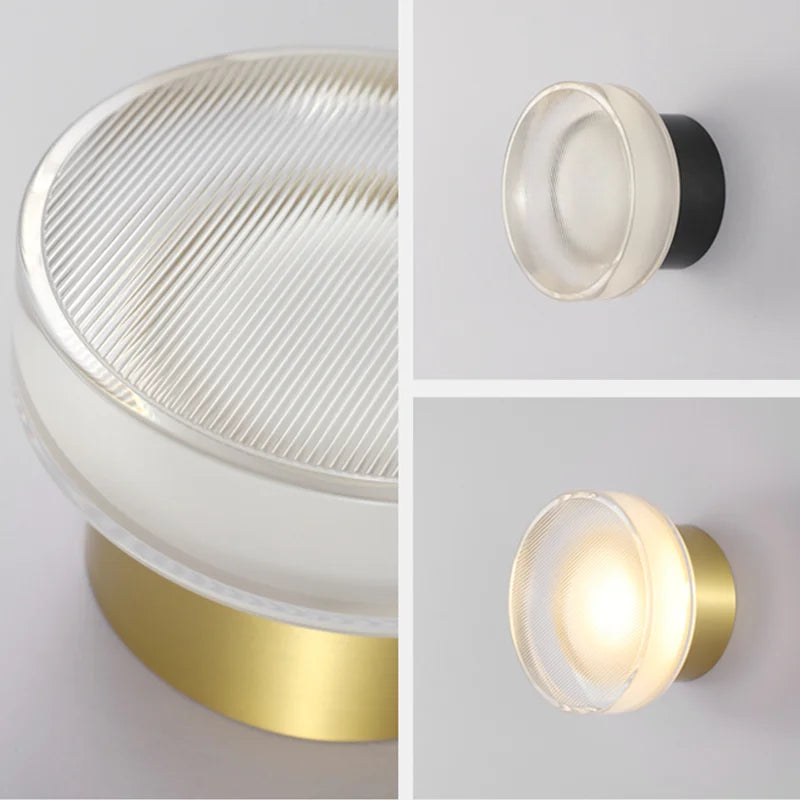 DecorBites™ Elegant Glass LED Wall Sconce for Porch Aisle Bedroom Decor