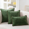 DecorBites™ Luxe Chenille Velvet Cushion Cover Set for Elegant Living Room Decor