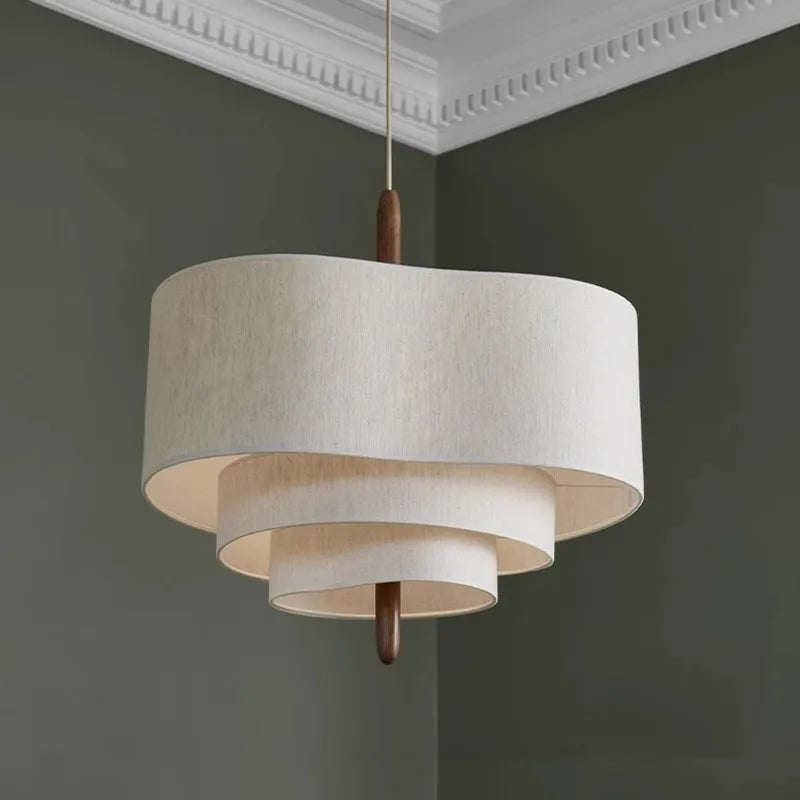 DecorBites™ Japanese Wabi Sabi Fabric Pendant Lamp for Living Room Kitchen Dining Table