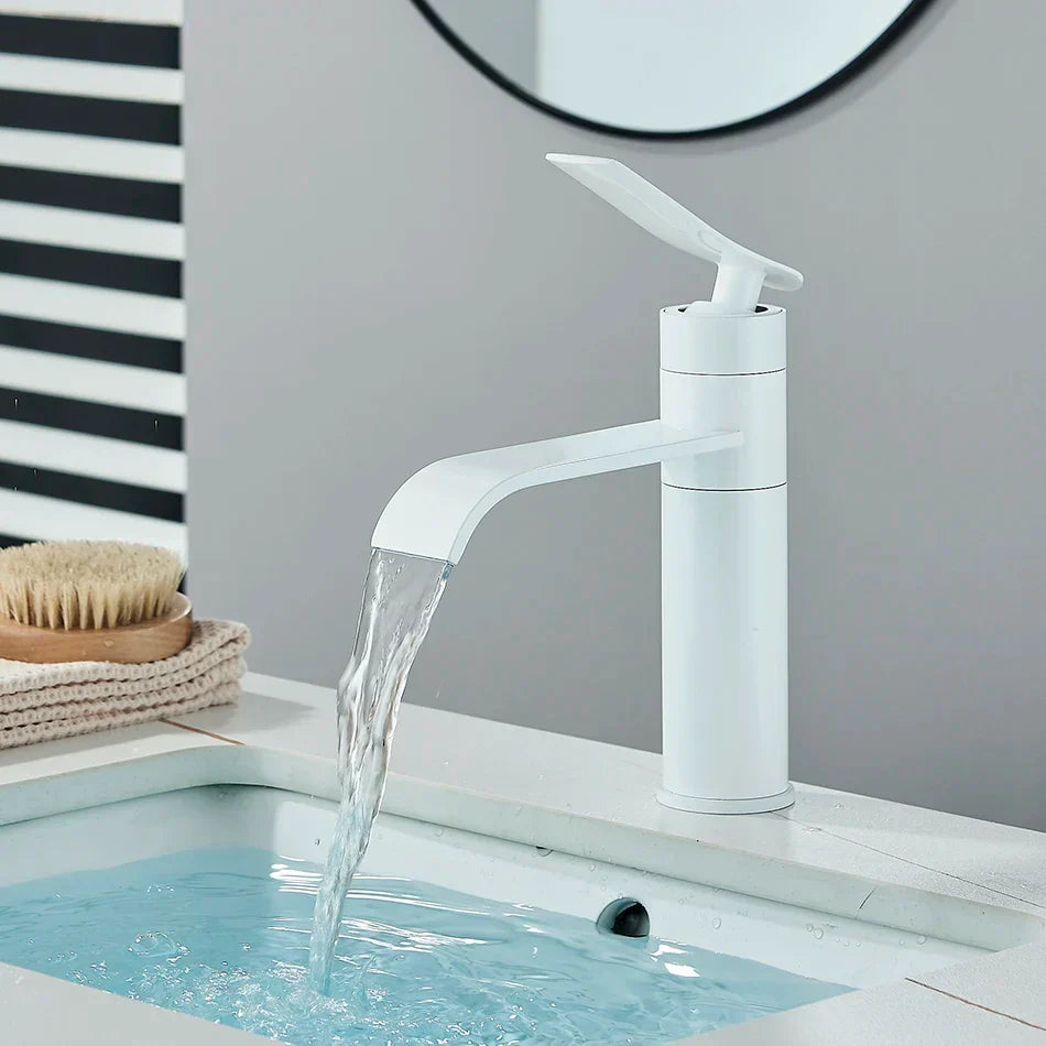 DecorBites™ Basin Faucet: Hot Cold Water Mixer Tap for Bathroom Vessel Washbasin