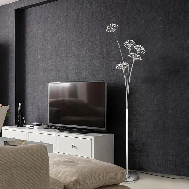 DecorBites™ Crystal Dandelion LED Floor Lamp for Living Room Bedroom Decor