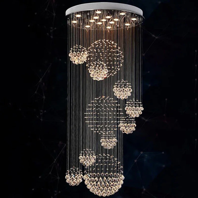 DecorBites™ Crystal Ball Chandelier - Large Lustre De Cristal Design - D80xH300cm
