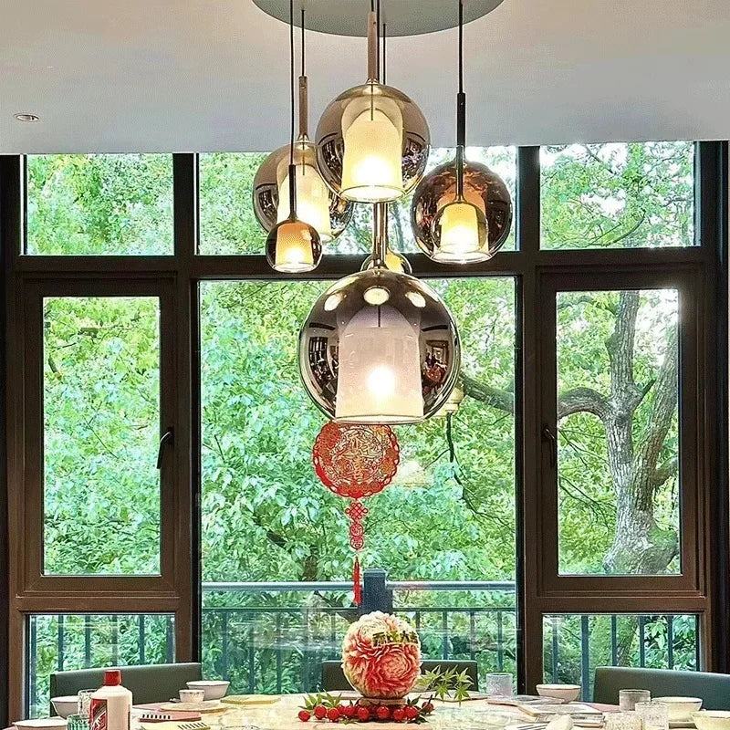 DecorBites™ Designer Glass Chandelier Pendant Light for Dining Room Kitchen Loft Home Decor