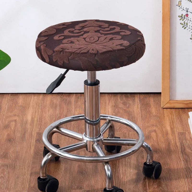 DecorBites™ Jacquard Elastic Bar Chair Cover - Stretch Round Seat Protector