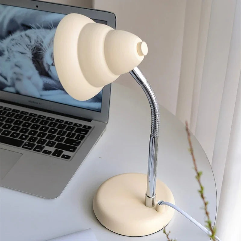 DecorBites™ Creamy Style Screw Decoration Desk Lamp for Reading and Studying