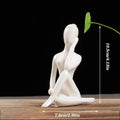 DecorBites™ Abstract Yoga Figure Porcelain Statue Home Decor Sculpture