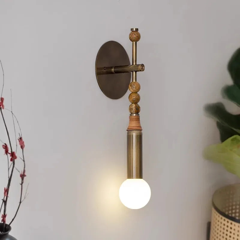 DecorBites™ Elegant Marble Copper Wall Lamp for Living Room, Study, Hotel, Restaurant