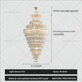 DecorBites™ Crystal Chandelier: Penthouse Light Luxury for Villa Livingroom, Rotating Staircase Atmosphere