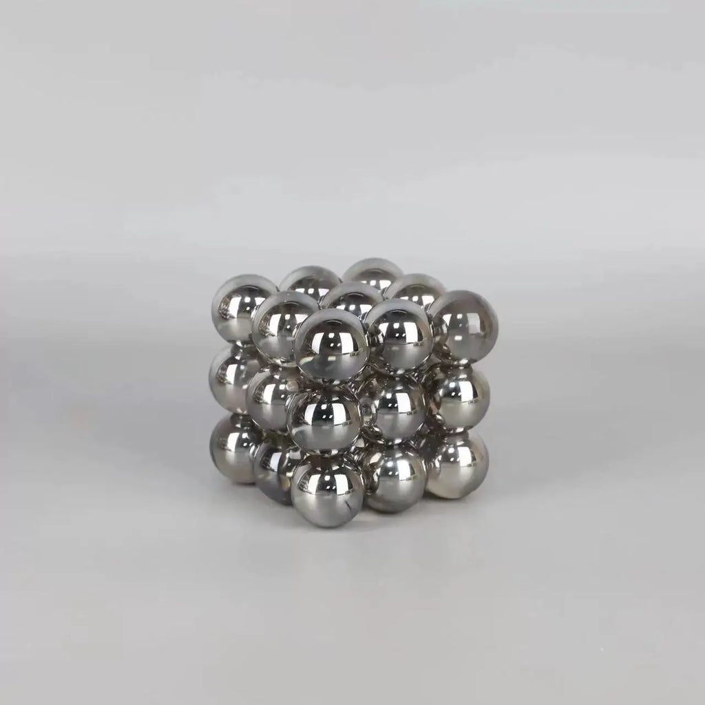 DecorBites™ Geometric Crystal Glass Ball Stack Blocks Home Decoration