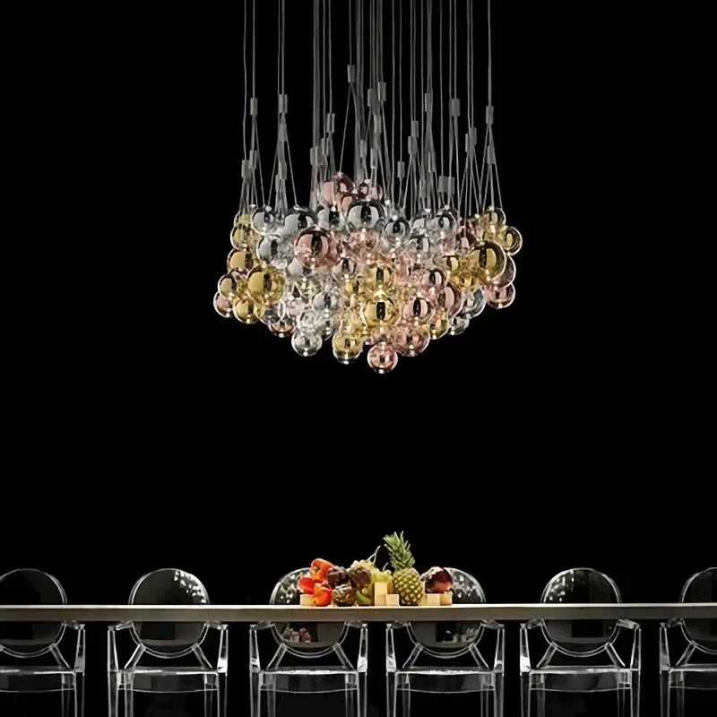 DecorBites™ Glass Ball LED Pendant Lamps: Stylish Lighting for Kitchen, Bedroom, Living & Dining Room