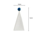DecorBites™ Geometric Triangle Blue Ball Ornament: Abstract Decorative Figurine