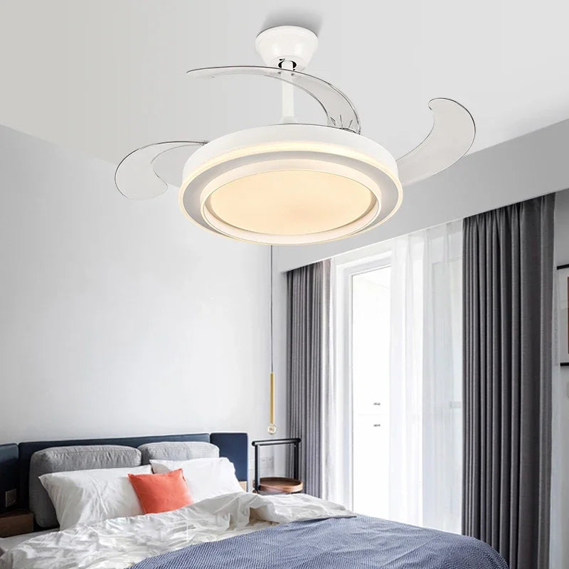 DecorBites™ Copper Ceiling Fan Lights Remote Control 36/42inch Gold Fan Lamps