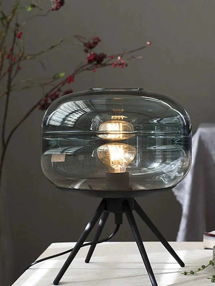 DecorBites™ Glass Desk: Modern Decorative LED Living Room Bedroom Creative Glass Decor Desk