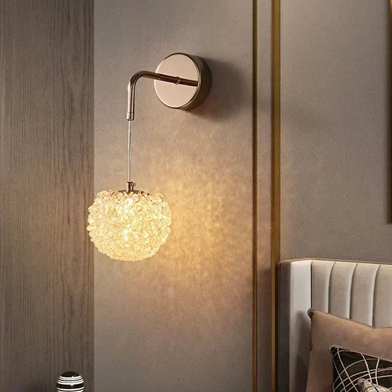DecorBites™ Crystal Wall Lights Sconce for Bedroom Foyer Bedside Aisle.