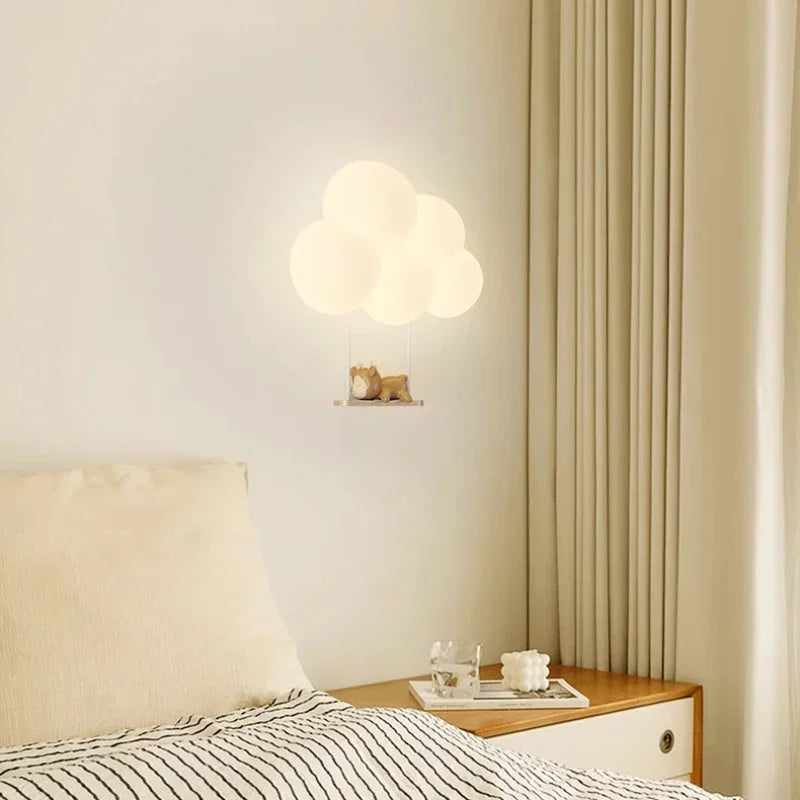 DecorBites™ Kids Room LED Animal Wall Lamps - Monkey Rabbit Cloud Design