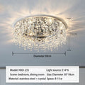 DecorBites™ Crystal LED Ceiling Chandelier for Living, Bedroom, Kitchen, Dining Room