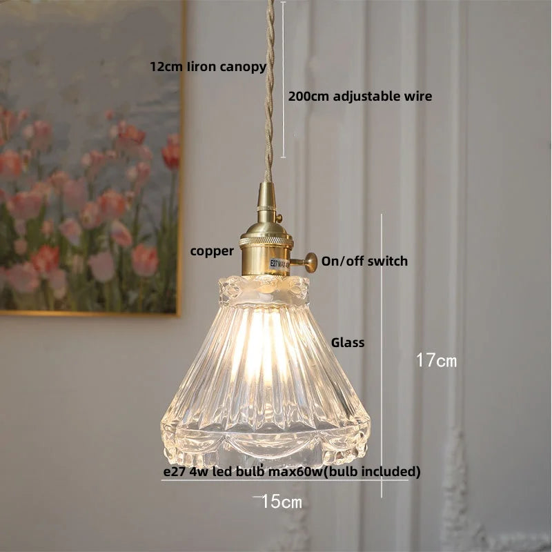 DecorBites™ Glass Globe LED Pendant Light - Adjustable Modern Nordic Hanging Fixture