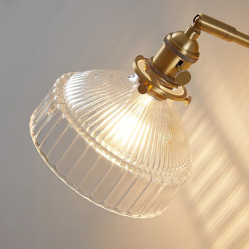 DecorBites™ Glass Pull Chain LED Wall Lamp Copper Socket Study Living Room Stair Light
