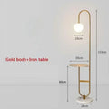 DecorBites™ Glass Side Table LED Floor Lamp for Nordic Living Room Art Decor