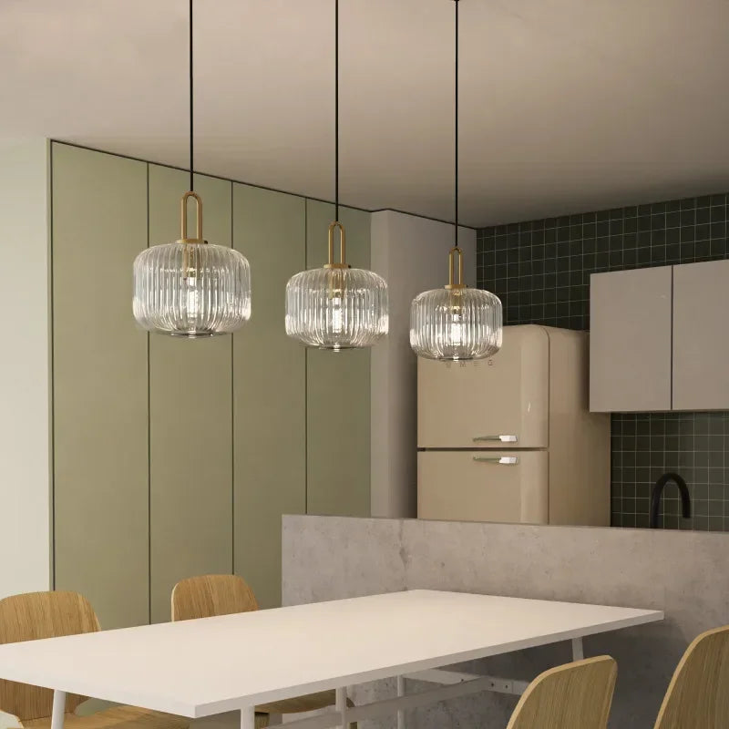 DecorBites™ Glass Stripe LED Pendant Lights for Stylish Indoor Home Decor