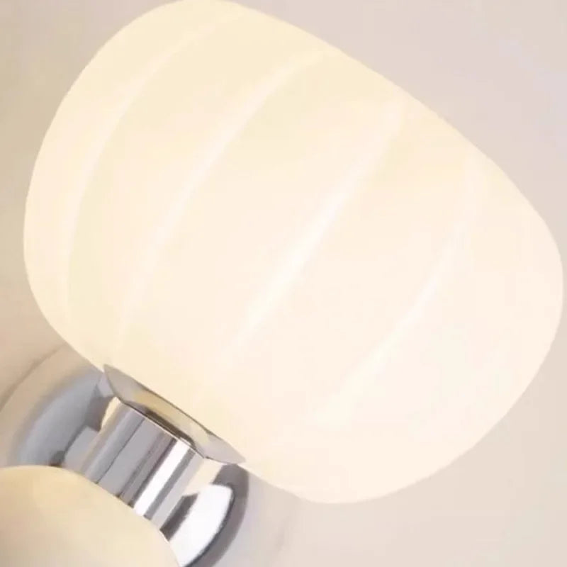 DecorBites™ Cream Breeze Pumpkin LED Wall Lamps, Elegant Lighting for Bedroom Living Room Dining Hallway