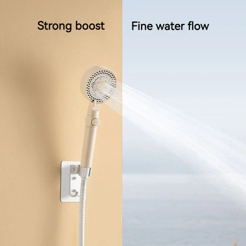 DecorBites™ Black Gas Rain Mist Shower Head for High Water Pressure and Polished Look