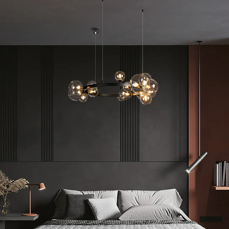 DecorBites™ Clear Glass Bubble Chandelier LED Hanglamp G9 Loft Deco Lighting