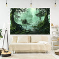 DecorBites™ Enchanted Swamp Tapestry for Yoga Mat and Home Decor
