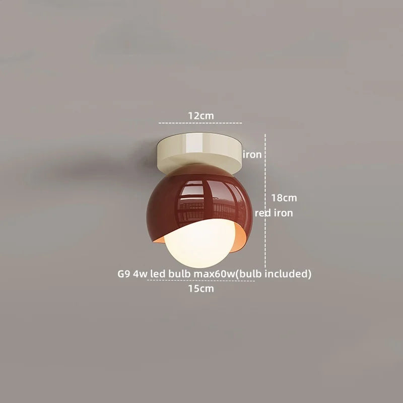 DecorBites™ Glass Iron LED Ceiling Lamp Light Fixtures Modern Home Decoration