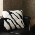 DecorBites™ Luxe Faux Fox Fur Throw Pillows for Home Decor - Plush, Soft, Cozy Sofa Cushion