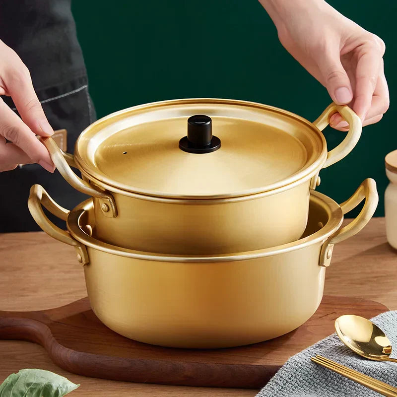 DecorBites™ Korean Ramen Noodle Cooker Pot Hot Cooking Instant Stew Lid Pan Stockpot