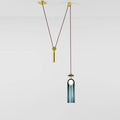 DecorBites™ Glass Chandelier: Adjustable Shape, LED Decorative Lamps for Restaurant, Bedroom, Bar.