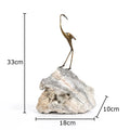 DecorBites™ Golden Crane Sculpture: Modern Desk Decoration and Crafts for Room Aesthetics