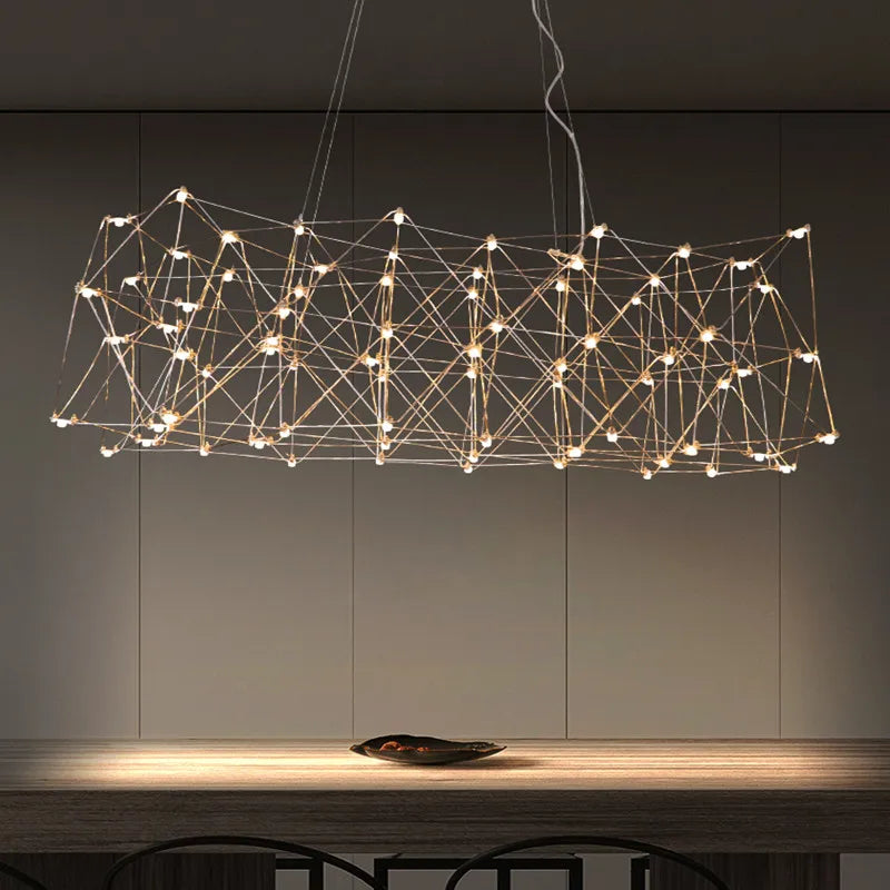 DecorBites™ Elegant Stainless Steel Chandelier for Modern Spaces