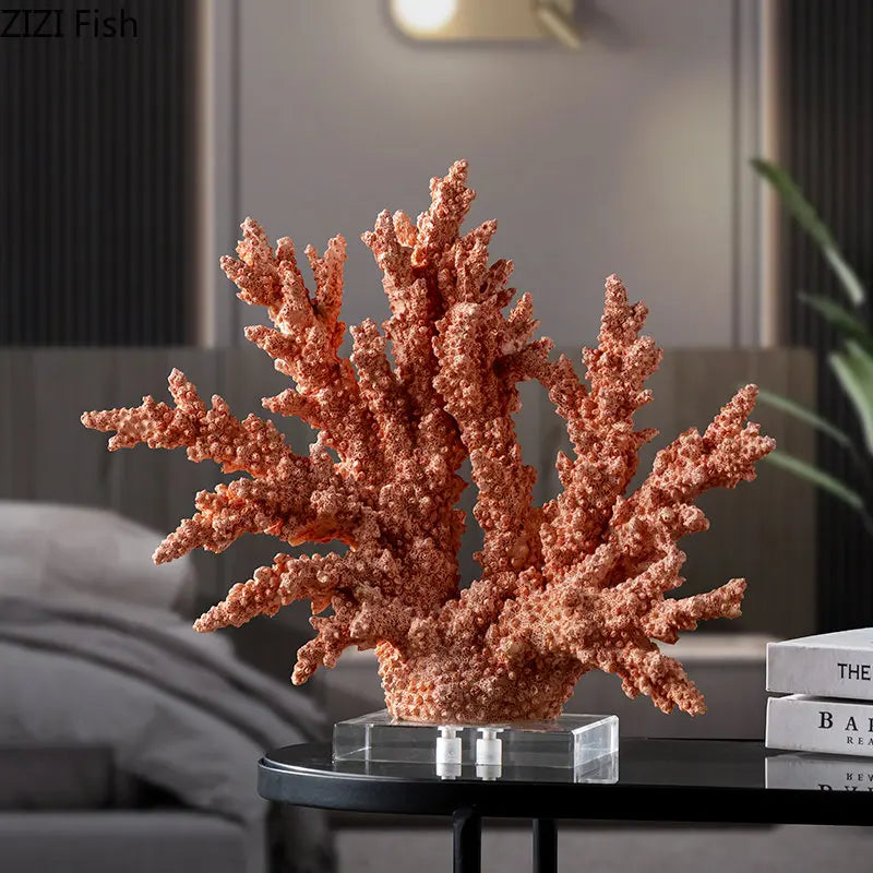 DecorBites™ Coral Resin Statue Desk Decoration Modern Home Decor Ornaments