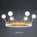 DecorBites™ Crown LED Chandelier: Elegant Ring Lustre Pendant Light for Kids Room