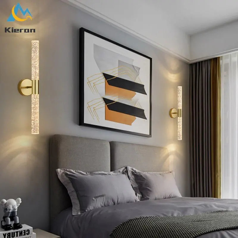 DecorBites™ Crystal LED Wall Lamp for Bedroom and Living Room Decor