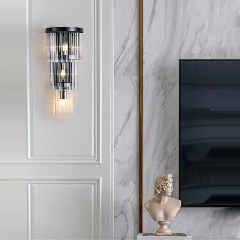 DecorBites™ Crystal Wall Lamp: Modern Light Luxury for Living Room, Bedroom, and Corridor