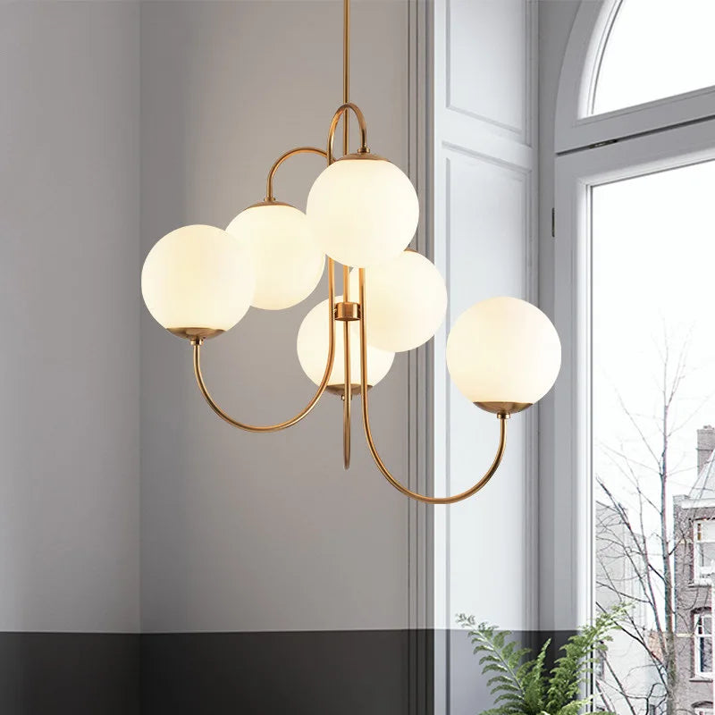 DecorBites™ Glass Ball Led Pendant Chandelier for Home Decor & Kitchen Lighting