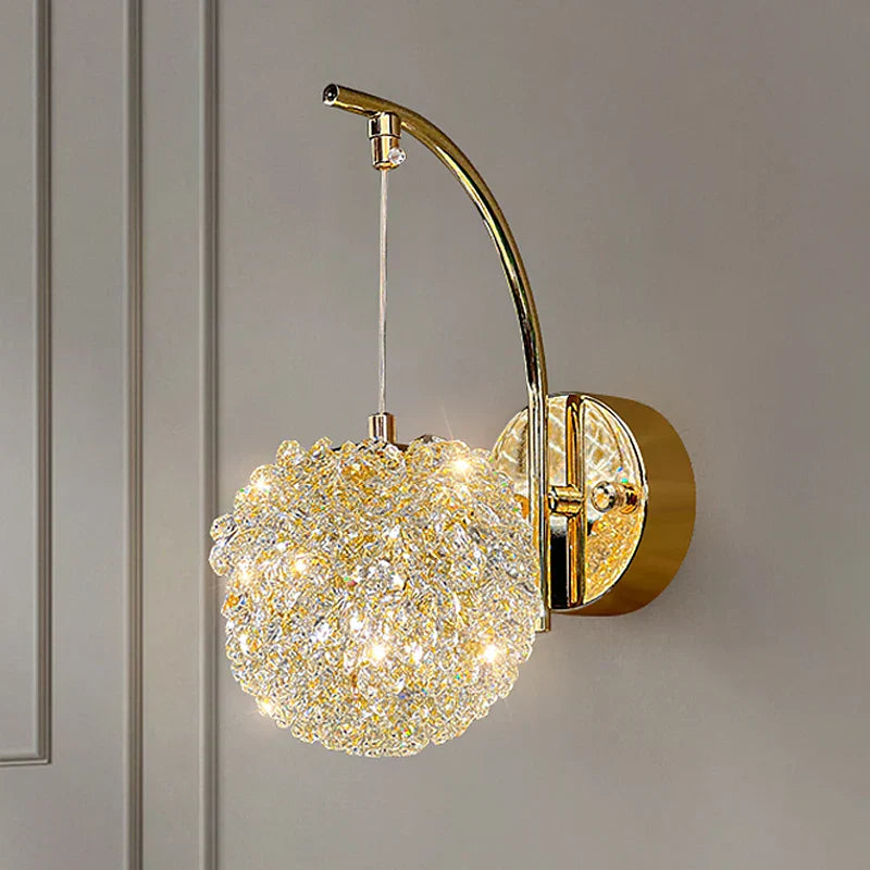 DecorBites™ Crystal Wall Lights Sconce for Bedroom Foyer Bedside Aisle.