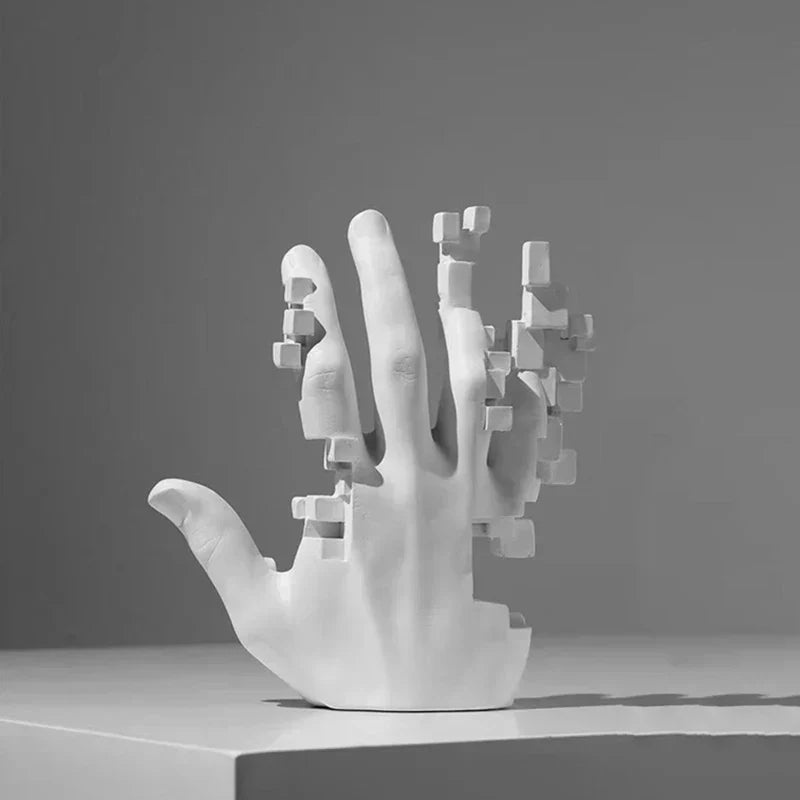 DecorBites™ Abstract Mosaic Sculpture Hand Model Resin Figurine Home Desktop Decor
