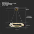 DecorBites™ Crystal Gold Ring LED Chandelier for Minimalist Luxury Home Decor