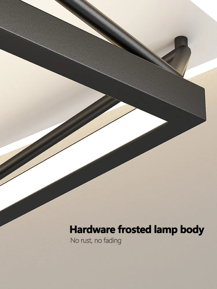 DecorBites™ Geometric LED Ceiling Lamp_Nordic Minimalist Design for Modern Bedroom