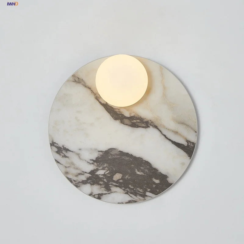 DecorBites™ Glass Globe LED Wall Lamp: Modern Nordic Stone Bathroom Mirror Light