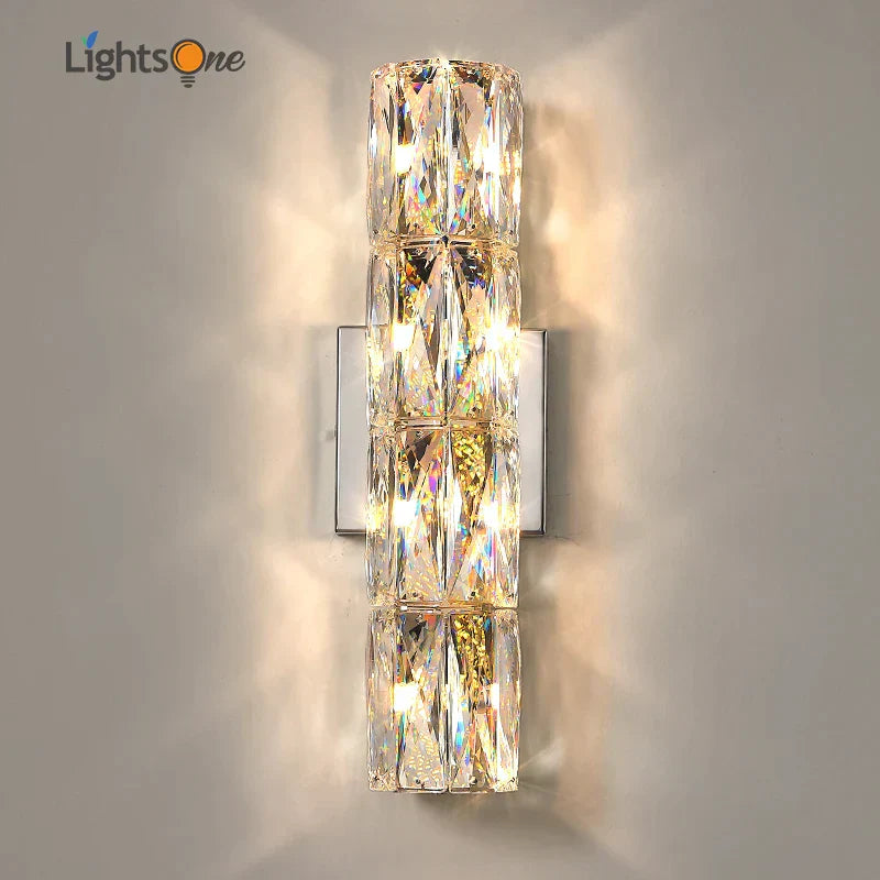 DecorBites™ Crystal Deluxe Wall Sconce for Living Room Bedroom Bedside Villa - Luxury Light